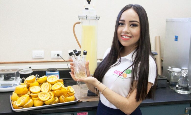 Mexicana crea un bioplástico a partir de cáscaras de naranja