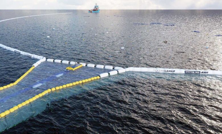 Ocean Cleanup crea una nueva y gigantesca red de 800 metros para recuperar plásticos del océano
