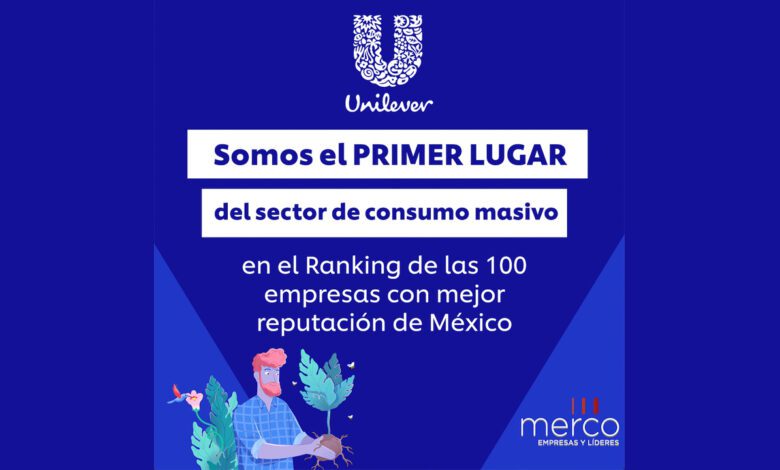 Unilever encabeza sector consumo masivo en el ranking de Merco