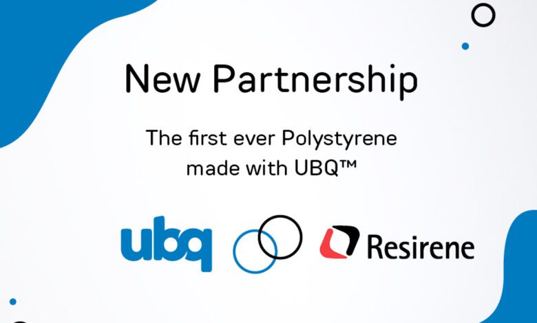 Resirene se asocia con UBQ Materials para crear el primer poliestireno con UBQ™