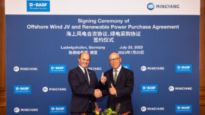 BASF y Mingyang construirán parque eólico marino en el sur de China