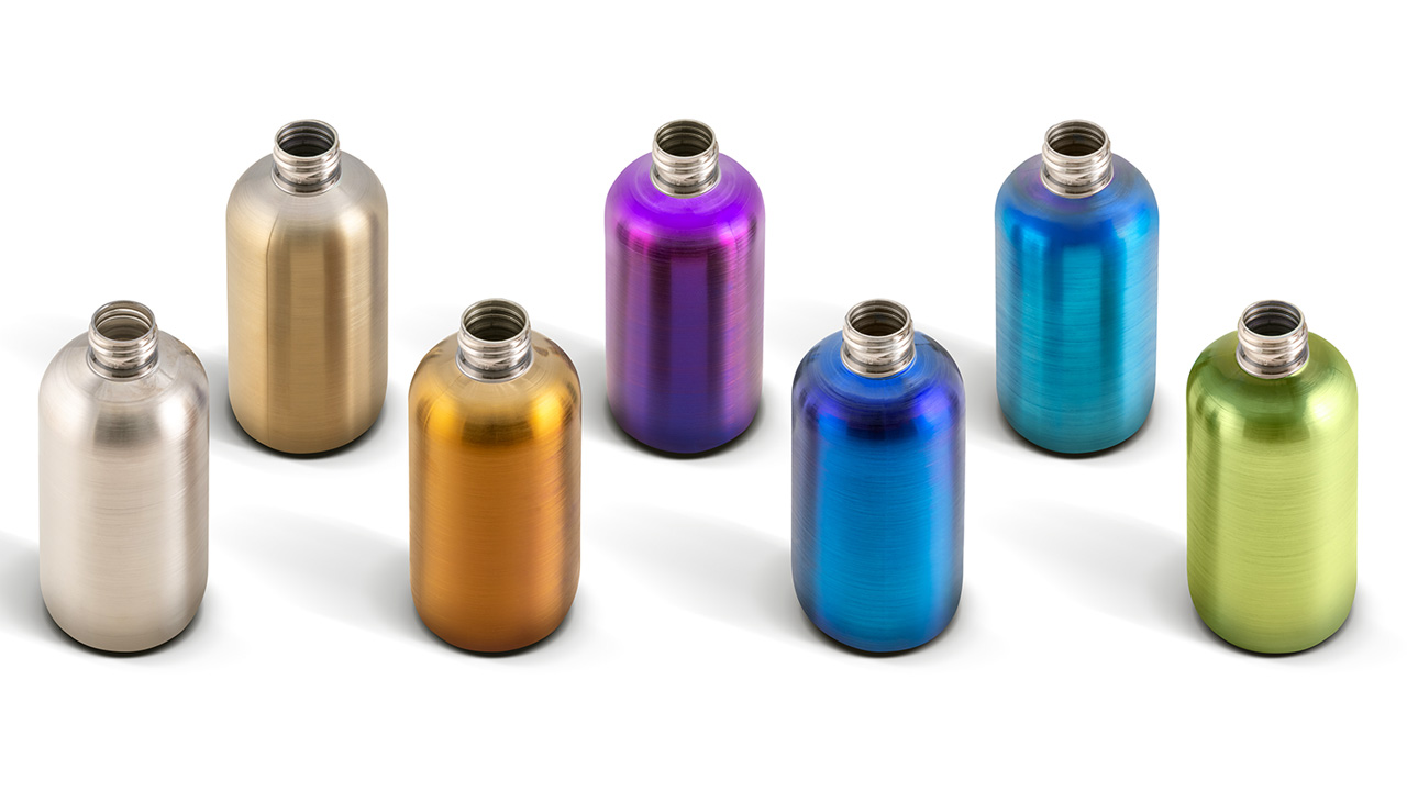 Botellas de PET metalizadas 100% reciclables